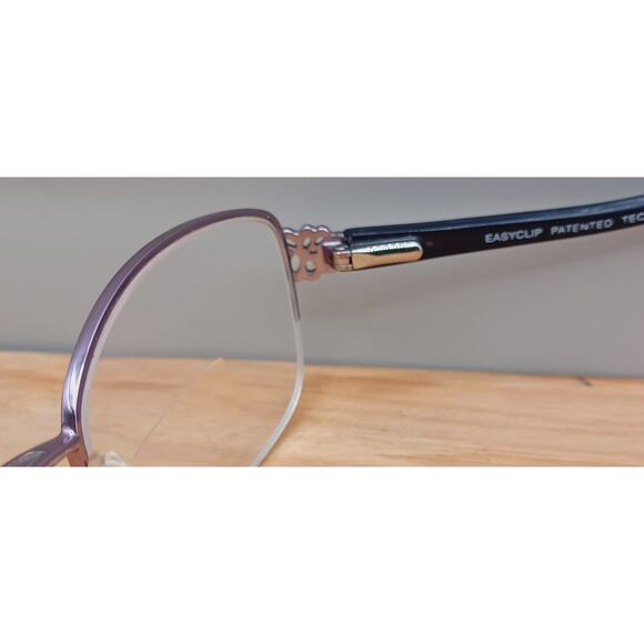 Aspex Eyewear Easyclip Shiny Lilac MOD EC304 53-19-135 Eyeglasses Frames - Picture 11 of 14